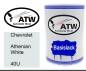 Preview: Chevrolet, Athenian White, 40U: 500ml Lackdose, von ATW Autoteile West.